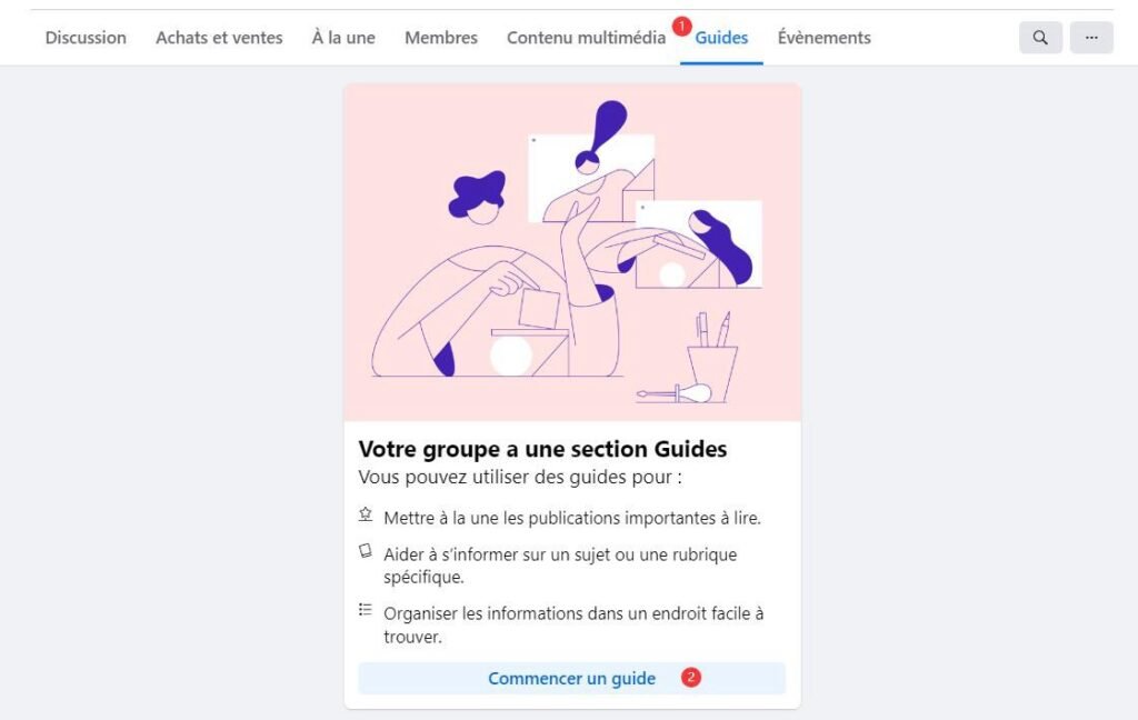 ajouter des guides Facebook