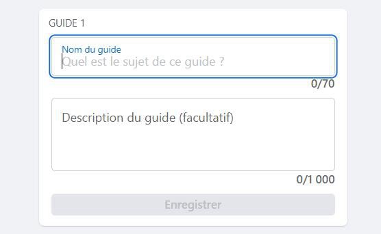 ajouter des guides Facebook